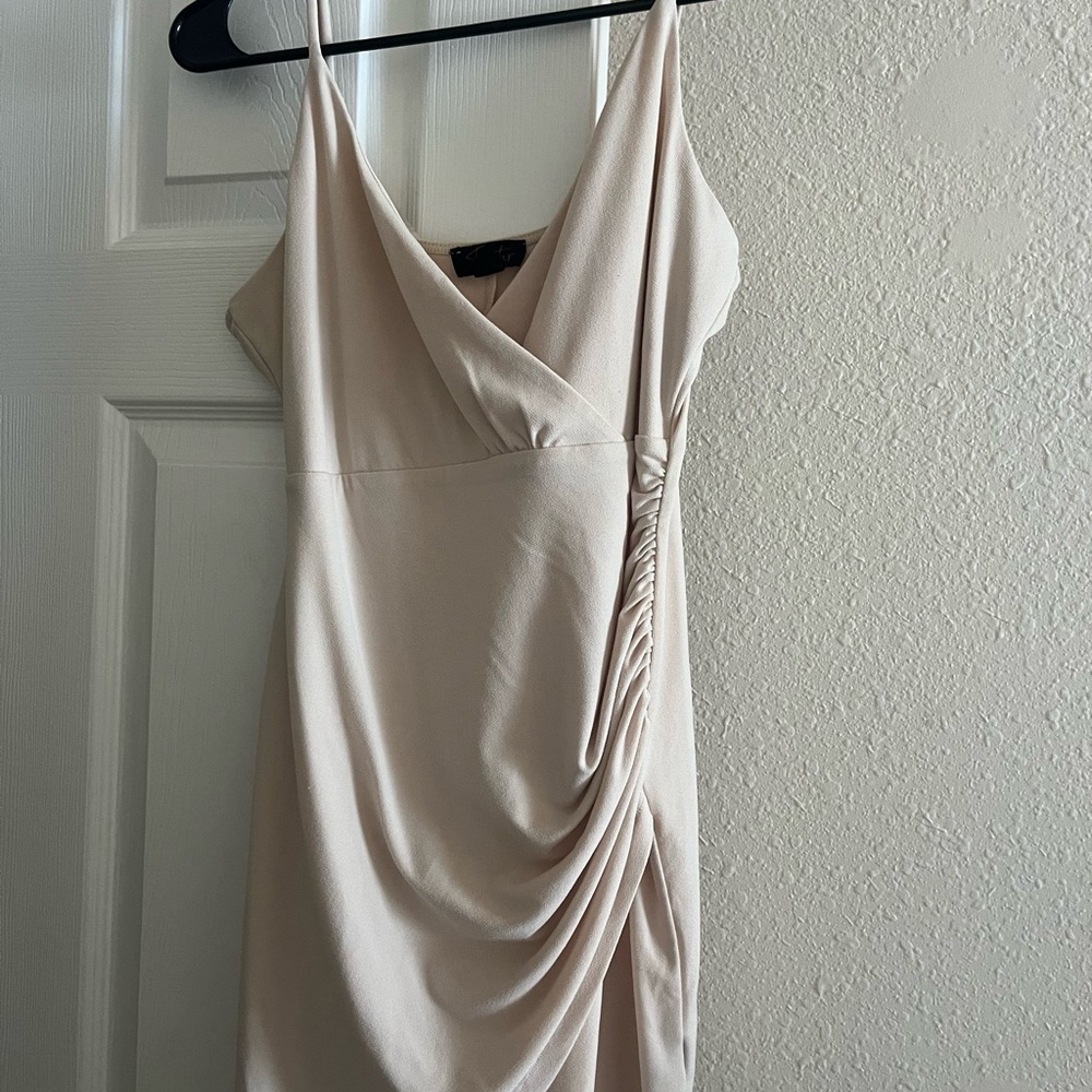 Fiesta Cream Draped Mini Dress